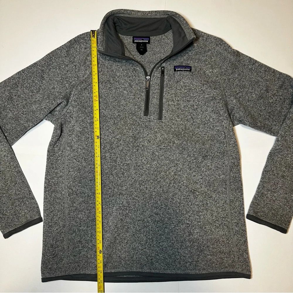 Patagonia Men Grey Quarter Zip Long Sleeve Fleece Size Medium - Picture 3 of 5